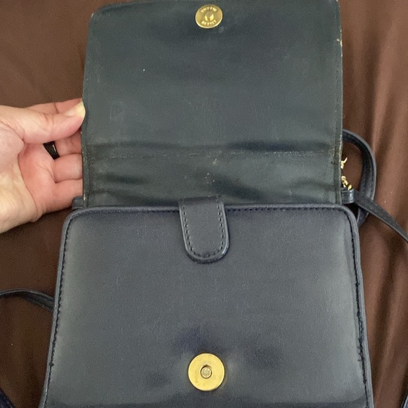 INSPIRED Dark Blue and Gold Clutch with Iconic Logo